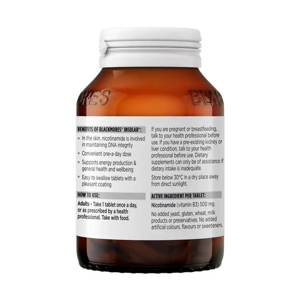 Viên Uống Đẹp Da Blackmores Insolar 120 Viên - Cải Thiện Da Khỏe Mạnh, Sáng Mịn Với Vitamin B3 Cao Hấp Dẫn