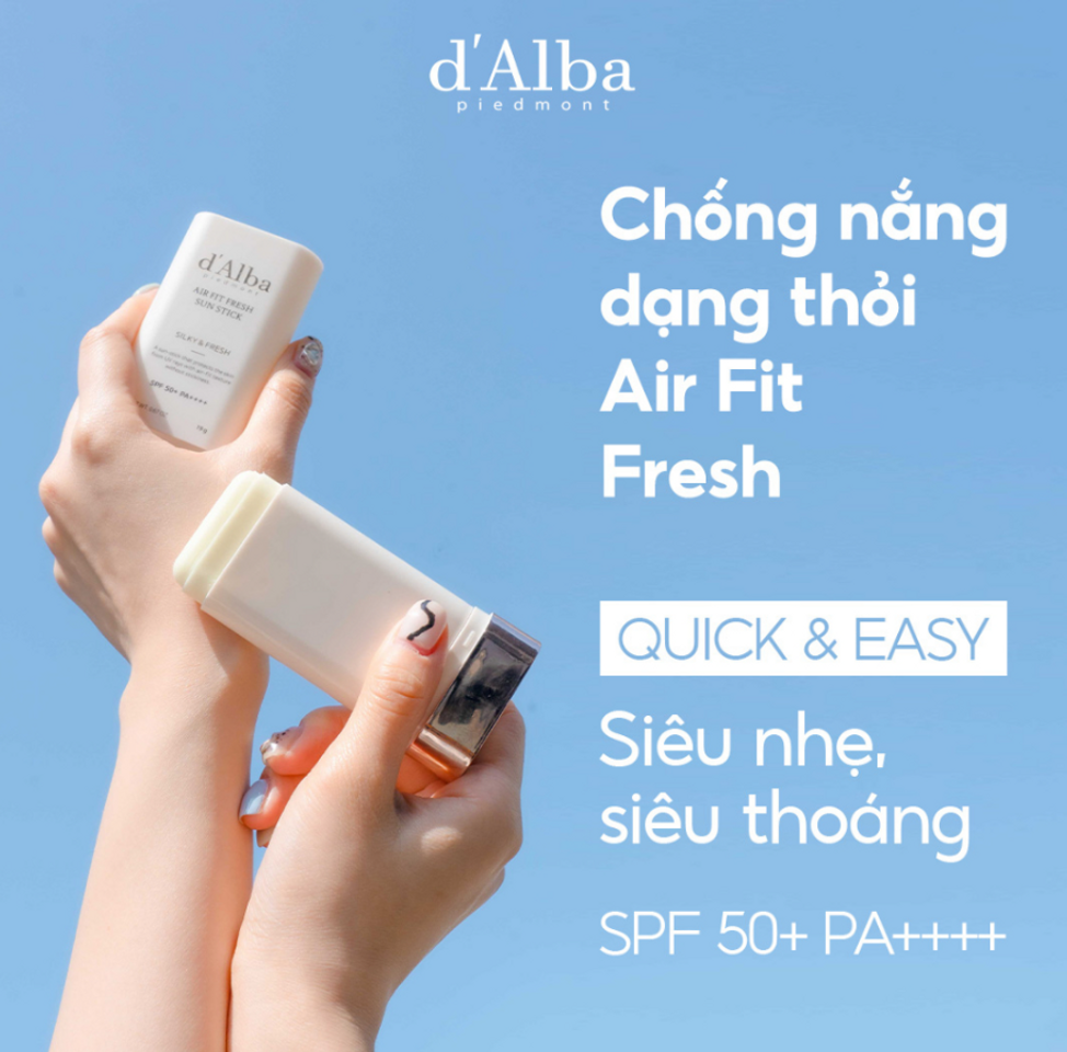 [ nobox ] Kem chống nắng dạng thỏi D'Alba thuần chay SPF 50 + PA + + + + 19g