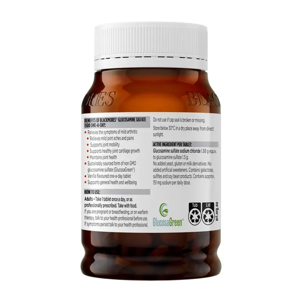 Viên uống hỗ trợ xương khớp Blackmores Glucosamine Sulfate 1500mg - Giảm thoái hóa, hỗ trợ tái tạo sụn khớp, 180 viên