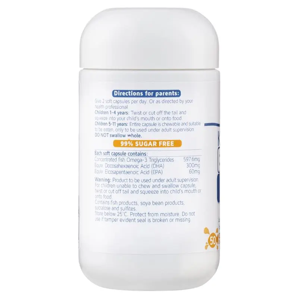 Viên Nhai DHA Nature’s Way Kids Smart 300mg - Hỗ Trợ Phát Triển Trí Não & Thị Lực Cho Bé - 50 Viên - Vị Trái Cây Ngon Miệng