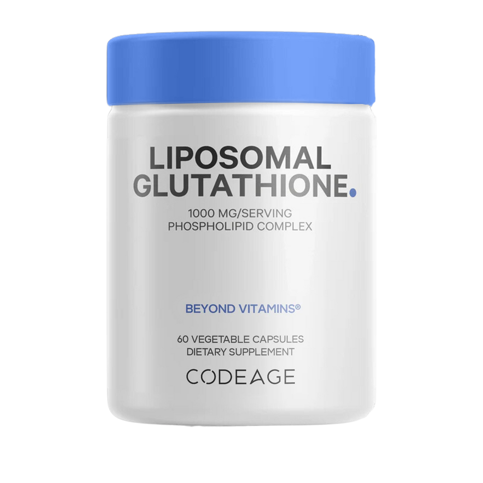 Viên uống trắng da Codeage 1000mg Liposomal Glutathione - Hỗ trợ làm sáng da, hộp 60 viên, không GMO, sản xuất tại Mỹ