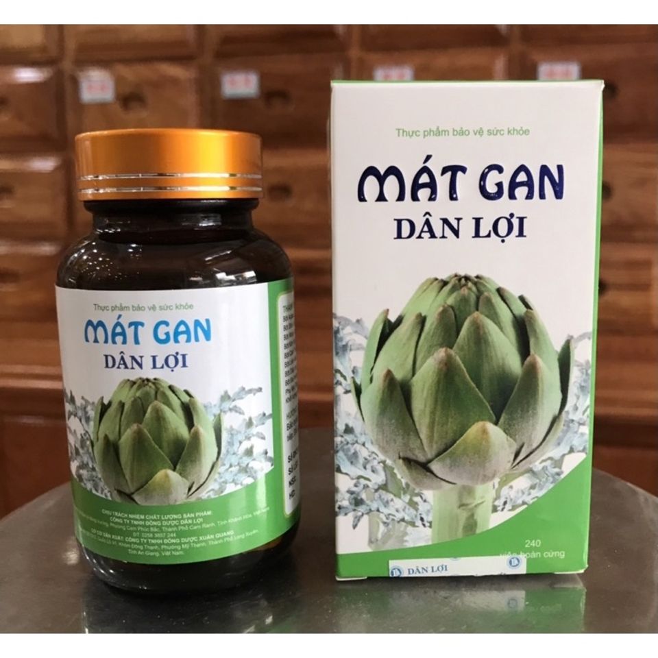 Viên uống Mát Gan Dân Lợi 240 Viên - Bổ Gan, Giải Độc, Thanh Nhiệt, Hỗ Trợ Lọc Máu Hiệu Quả, Chăm Sóc Sức Khỏe Gan