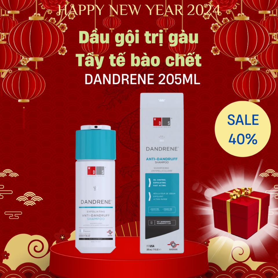 Dầu Gội Chống Gàu Dandrene 205ml - Kiểm Soát Ngứa, Bong Tróc Da Đầu - Giải Pháp Cho Tóc Khỏe Mạnh từ Ds Laboratories