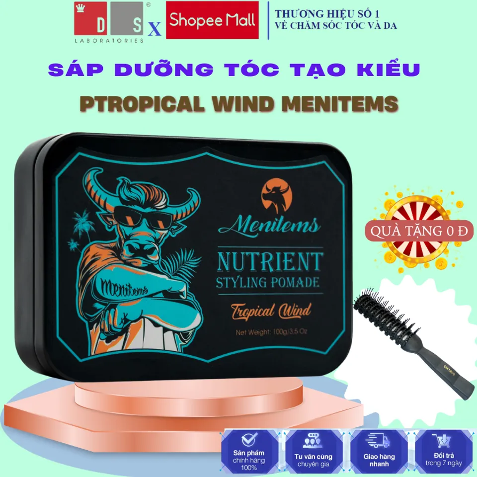 Sáp Vuốt Tóc Nam Menitems Tropical Wind 100gr - Giữ Phom Tóc Tự Nhiên ...
