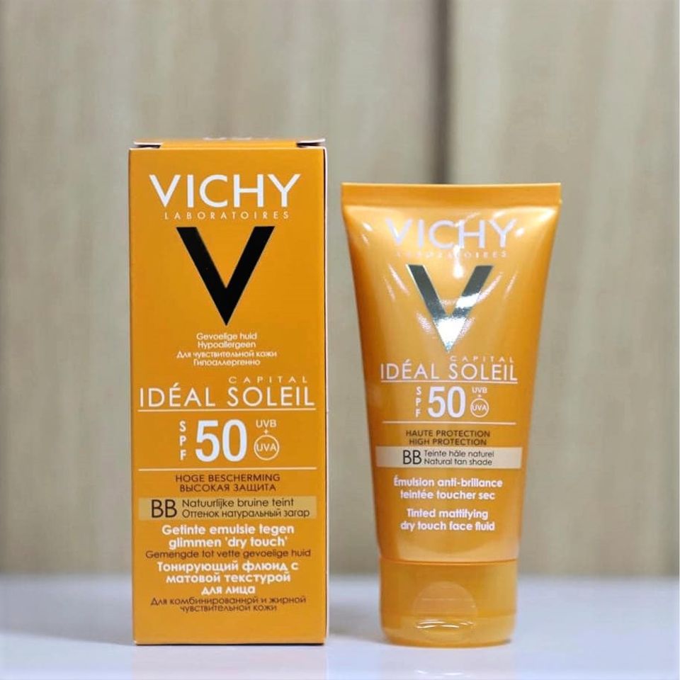Kem Chống Nắng Vichy BB Emulsion SPF 50 - Chống Nắng & Làm Sáng Da, Thay Thế BB Cream, An Toàn Cho Da Nhạy Cảm