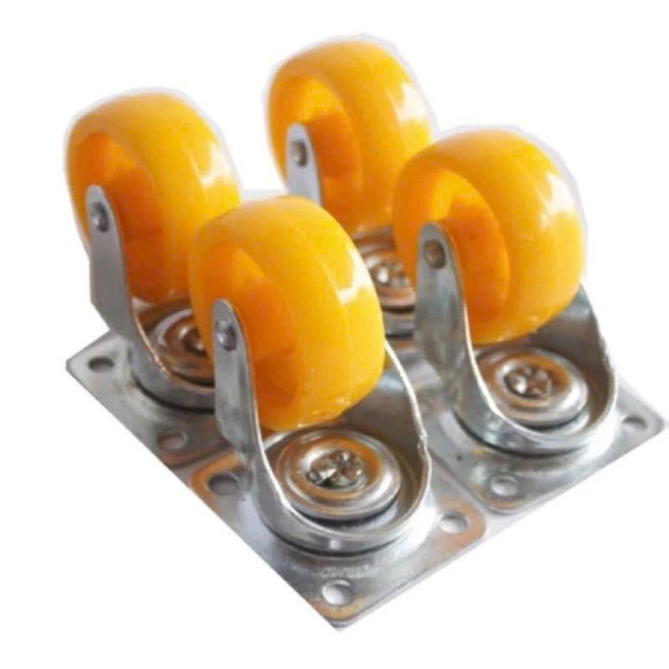 Bánh Xe Vàng Nhựa Không Khóa - Bánh Xe Đẩy Nhiều Kích Cỡ, Chất Liệu Bền Bỉ, Tải Trọng Tối Đa 100kg, Dùng Trong Nhà Xưởng, Xe Đẩy