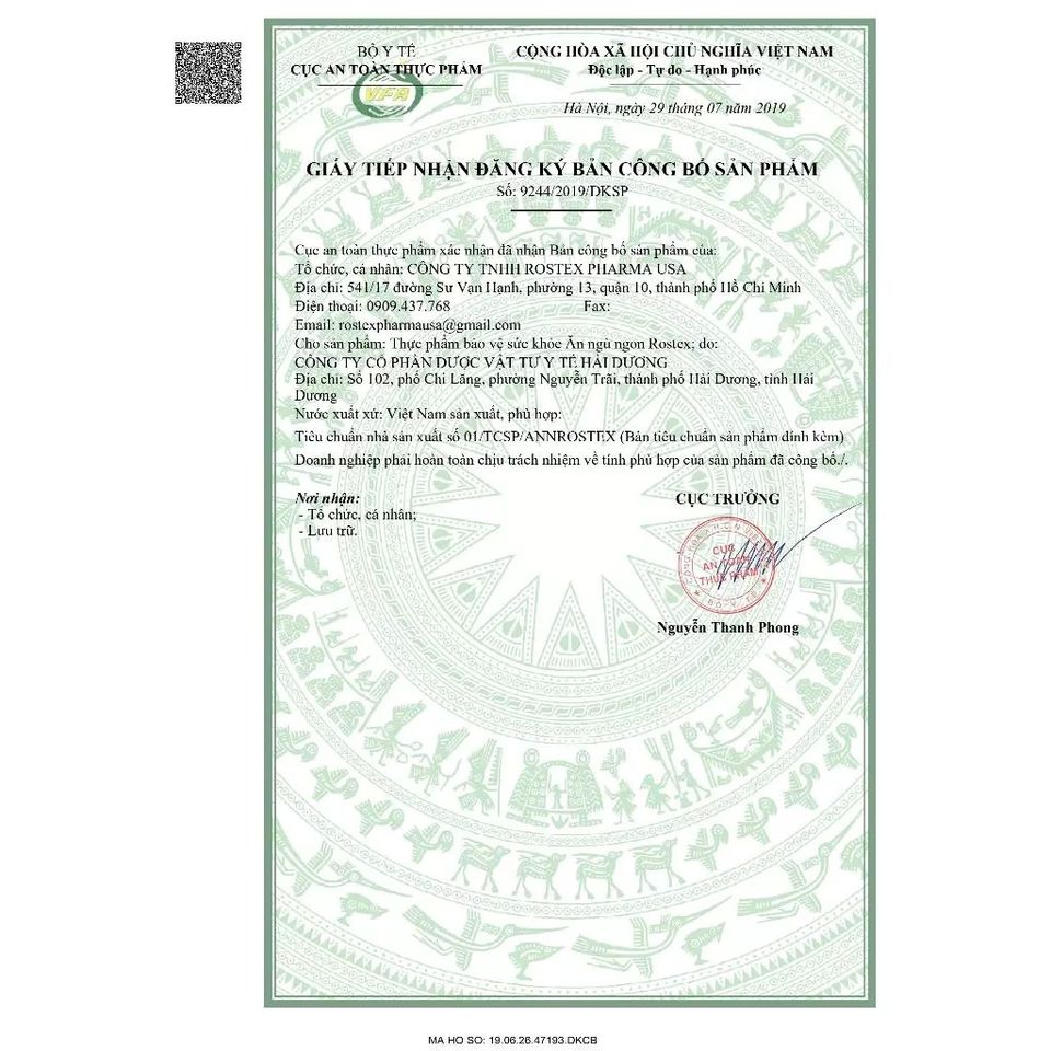 Viên Ăn Ngủ Ngon Rostex - Hỗ Trợ Giấc Ngủ Sâu, Tăng Cường Sức Đề Kháng, Hộp 30 Viên Tự Nhiên Bổ Sung Khoáng Chất, Vitamin