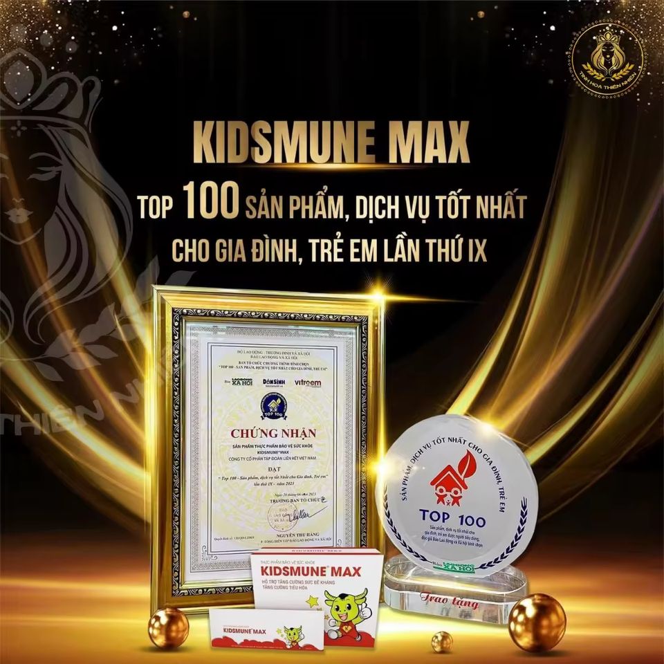 Cốm Vi Sinh KIDSMUNE MAX Hỗ Trợ Tăng Cường Miễn Dịch và Cải Thiện Biếng Ăn Cho Trẻ Em - Vitamin Dinh Dưỡng Cho Bé, 30 Gói