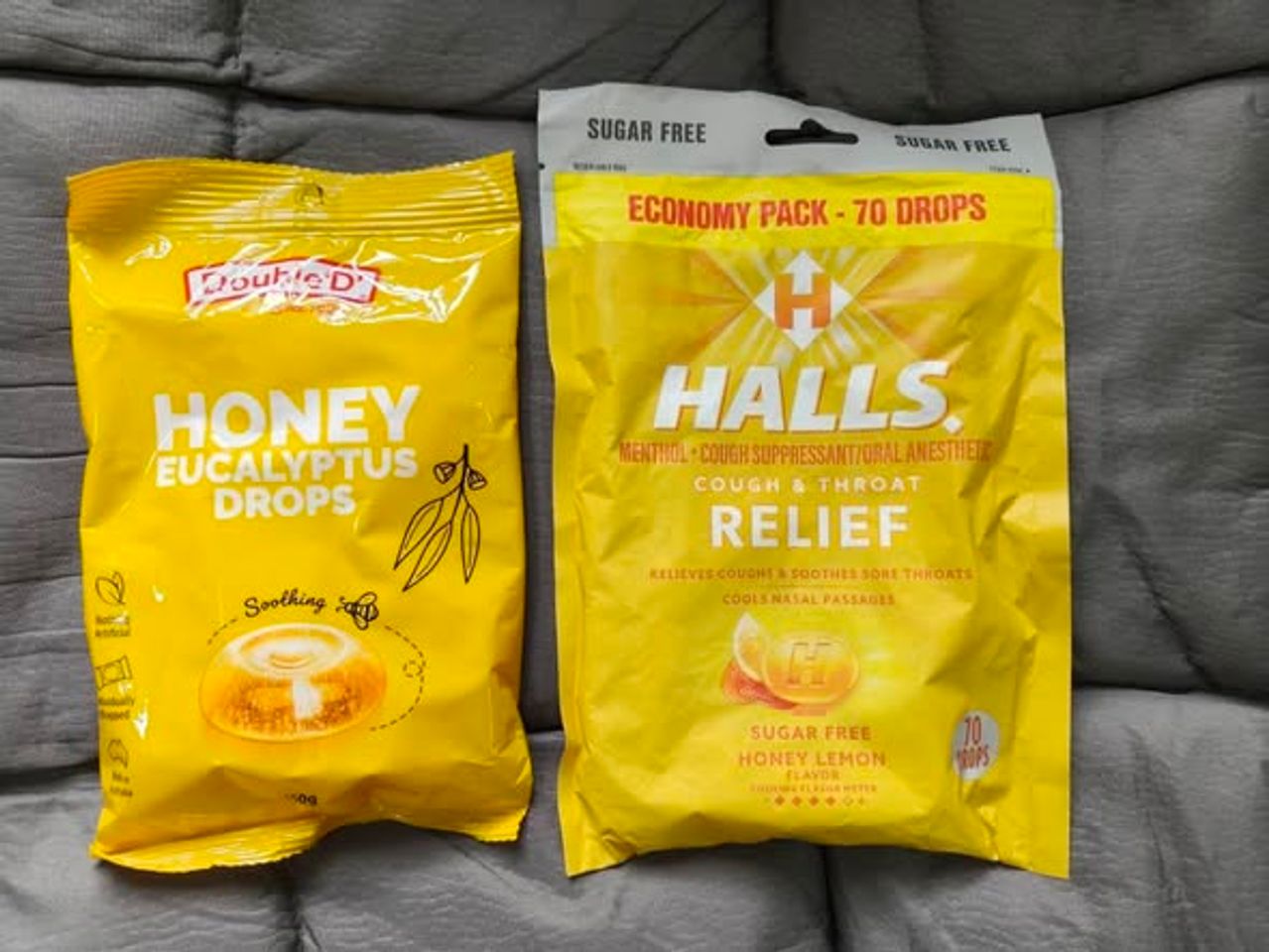 Kẹo ngậm Halls Honey Lemon Vị Mật Ong Chanh Vàng – Gói 70 Viên
