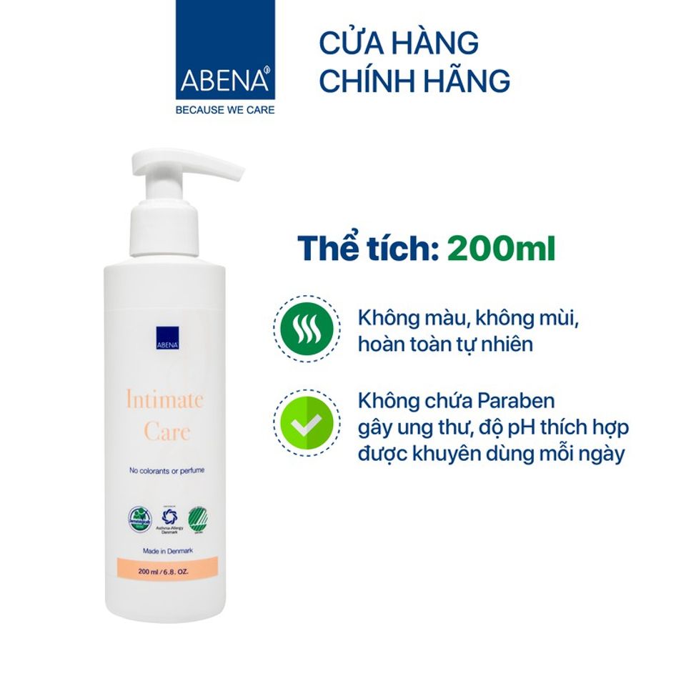 Nước Rửa Vệ Sinh Phụ Nữ Abena Intimate Care 200ml - Sản Phẩm Nhập Khẩu Đan Mạch, An Toàn Cho Da Nhạy Cảm, Sử Dụng Hằng Ngày