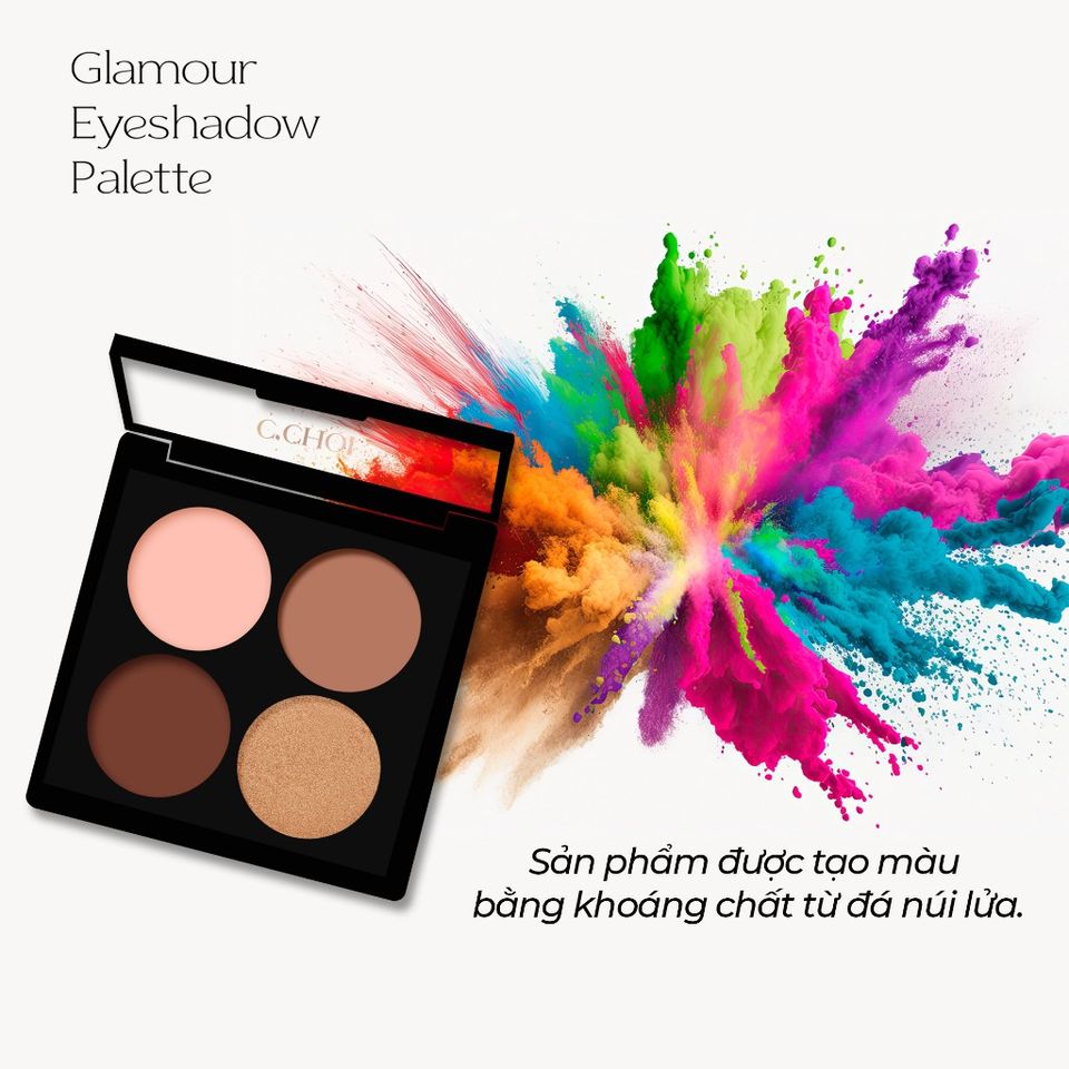 Bảng Phấn Mắt C’Choi Glamour Eyeshadow Palette - 4 Tone Dễ Tán, Tự Nhiên, An Toàn Cho Da Nhạy Cảm