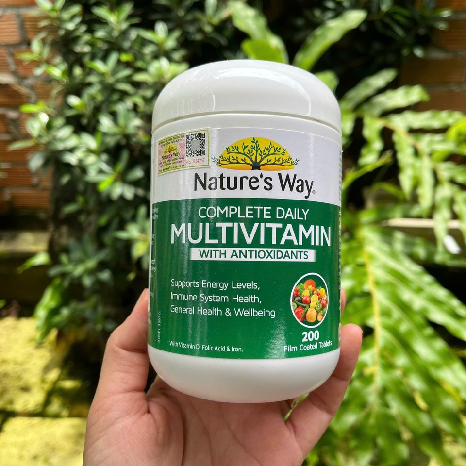 Viên Uống Vitamin Tổng Hợp Nature’s Way Complete Daily Multivitamin Úc 200 viên - Hỗ Trợ Sức Đề Kháng và Chống Oxy Hóa