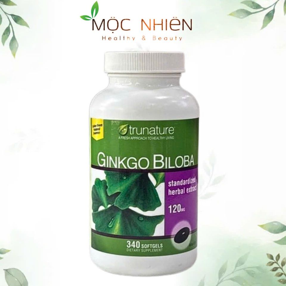 Viên Uống Bổ Não Ginkgo Biloba Hỗ Trợ Trí Nhớ & Tăng Cường Tuần Hoàn 340 Viên Mỹ - Chiết Xuất Từ Lá Cây Bạch Quả