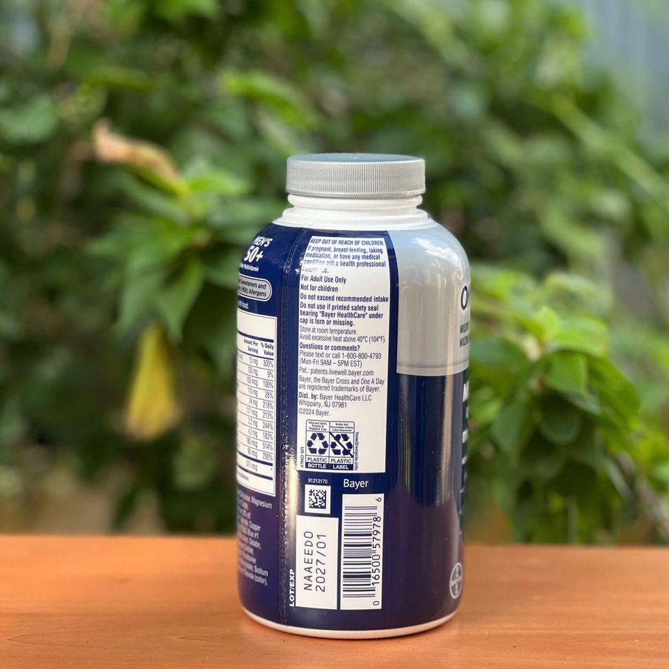Vitamin Tổng Hợp One A Day Men's 50+ - Hỗ Trợ Sức Khỏe Nam Giới Trên 50 Tuổi - 300 Viên Mỹ