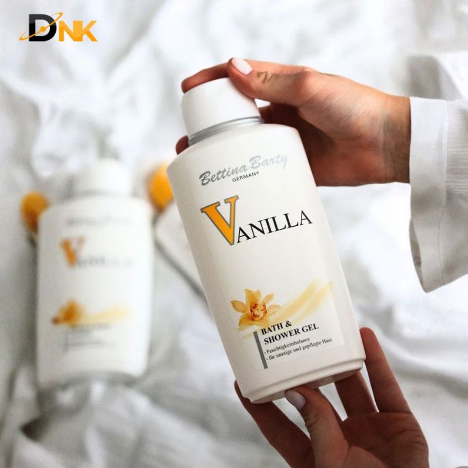 Sữa Tắm Bettina Barty Vanilla 500ml Chính Hãng Đức 2025 - Dưỡng Ẩm Mềm Mịn, Hương Vani Ngọt Ngào, Thuần Chay