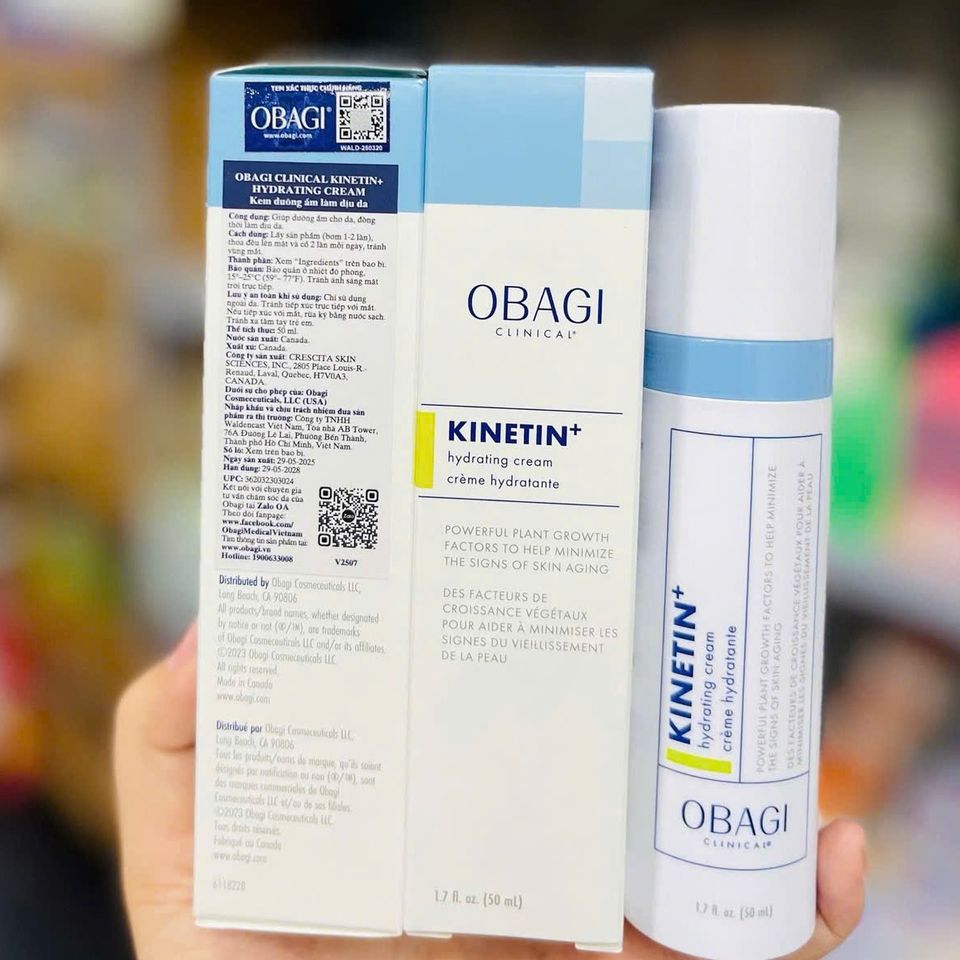 Kem Dưỡng Phục Hồi Làm Dịu Da Obagi Kinetin+ 50ml - Cấp Ẩm, Giảm Kích Ứng, Chống Lão Hóa Cho Da Nhạy Cảm