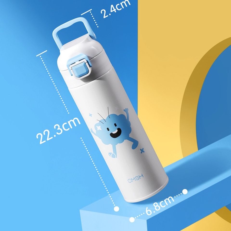 Bình Nước Giữ Nhiệt Cartoon Dễ Thương - Thiết Kế Vui Nhộn, Chất Liệu Inox 304, Giữ Nhiệt Tốt, Tiện Lợi Mang Theo
