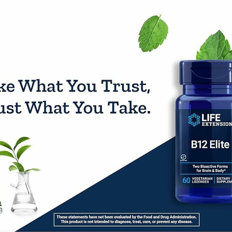 Viên Uống B12 Elite Life Extension Tăng Cường Hệ Tuần Hoàn Sức Khỏe Tổng Thể (Hộp 60 viên) - YoungFit