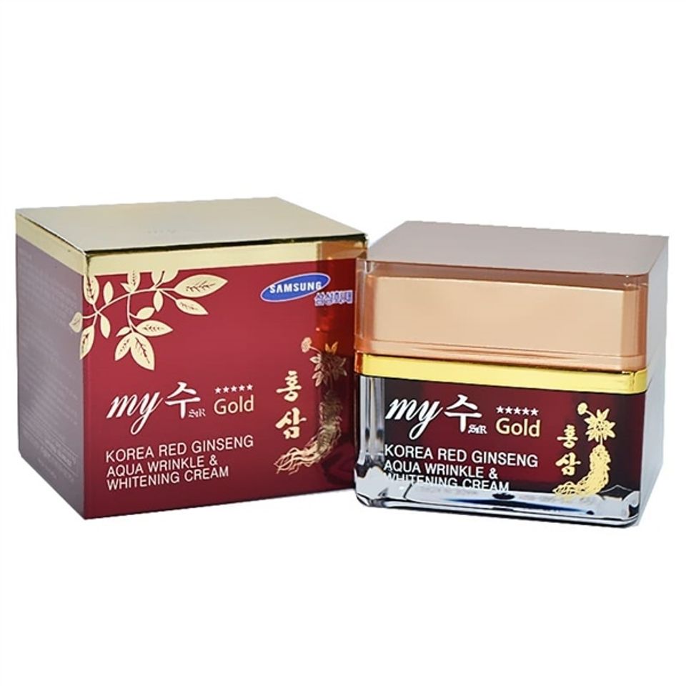 Kem Sâm My Gold Hàn Quốc 50ml - Kem Dưỡng Da Chống Lão Hóa, Chăm Sóc Da Mặt, Hộp Đỏ Sang Trọng
