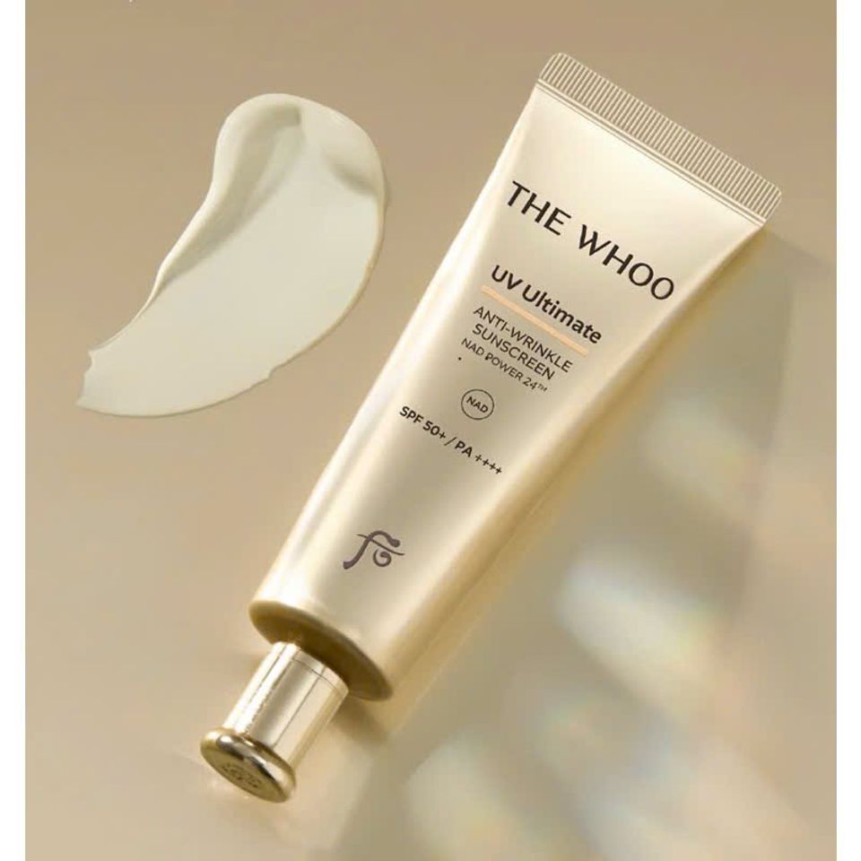 Set Kem Chống Nắng The Whoo Anti Wrinkle - Bảo Vệ Da, Ngăn Ngừa Lão Hóa, Chiết Xuất Tự Nhiên, Phù Hợp Với Da Nhạy Cảm