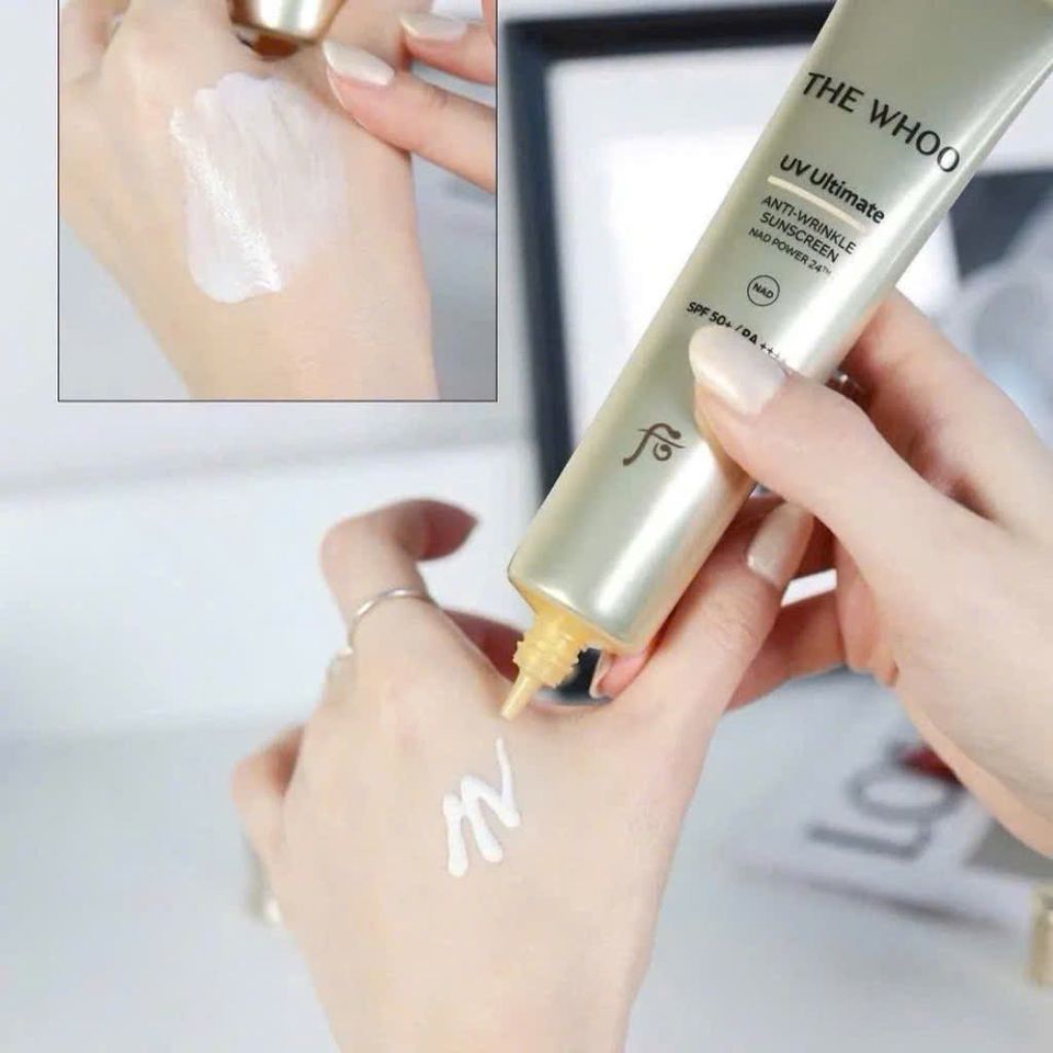 Set Kem Chống Nắng The Whoo Anti Wrinkle - Bảo Vệ Da, Ngăn Ngừa Lão Hóa, Chiết Xuất Tự Nhiên, Phù Hợp Với Da Nhạy Cảm