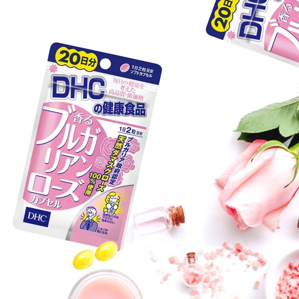 Viên uống thơm cơ thể, đẹp da DHC Bulgarian Rose Nhật Bản 40 viên