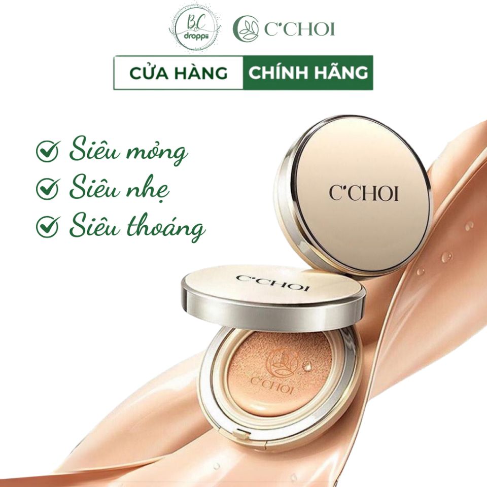 Phấn Nước Cushion C'CHOI - Mịn Da, Nâng Tone, Giữ Ẩm, Chống Nắng - Mỹ Phẩm Xanh Tự Nhiên, Phù Hợp Cho Mọi Loại Da