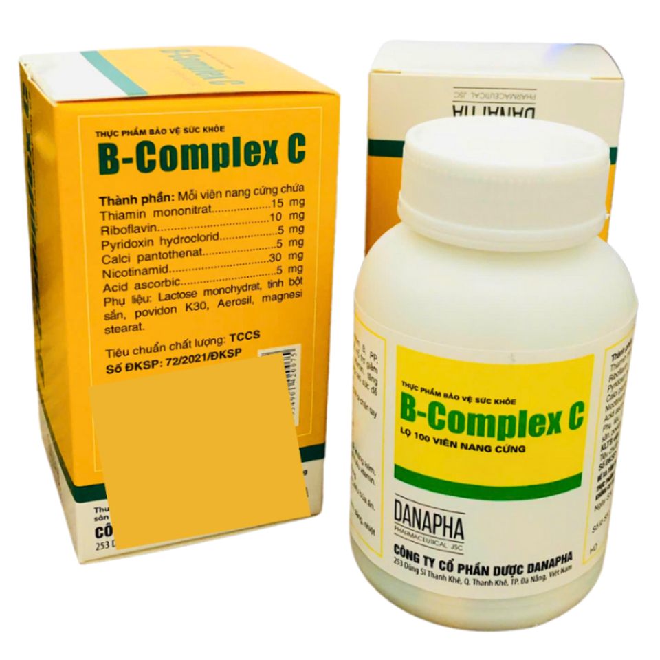 Viên uống B-Complex C 100 viên nang cứng - Tăng cường sức khỏe, hỗ trợ vitamin nhóm B & C, nâng cao sức đề kháng, giảm mệt mỏi.