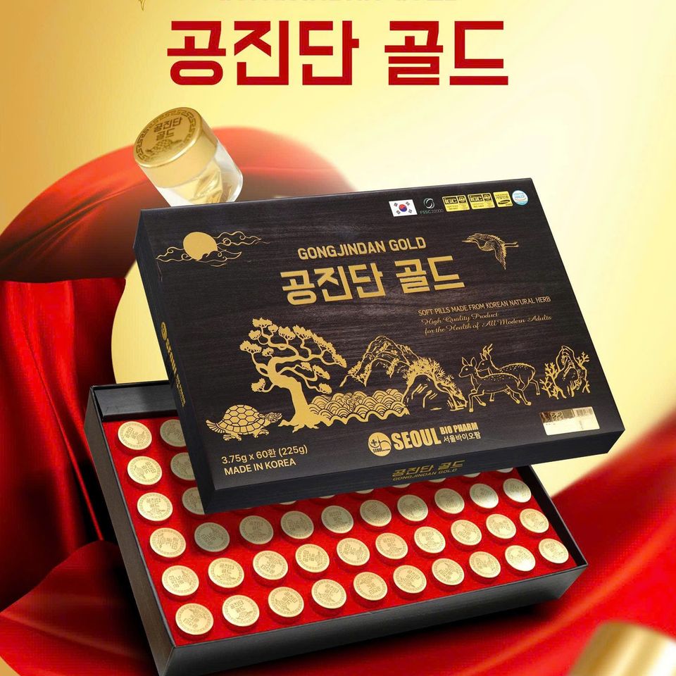 Viên Hoàn Trầm Hương Mật Ong Gongjindan Gold Hàn Quốc - Hỗ Trợ Sức Khỏe, Cải Thiện Giấc Ngủ, Cung Cấp Năng Lượng Tự Nhiên - 60 Viên