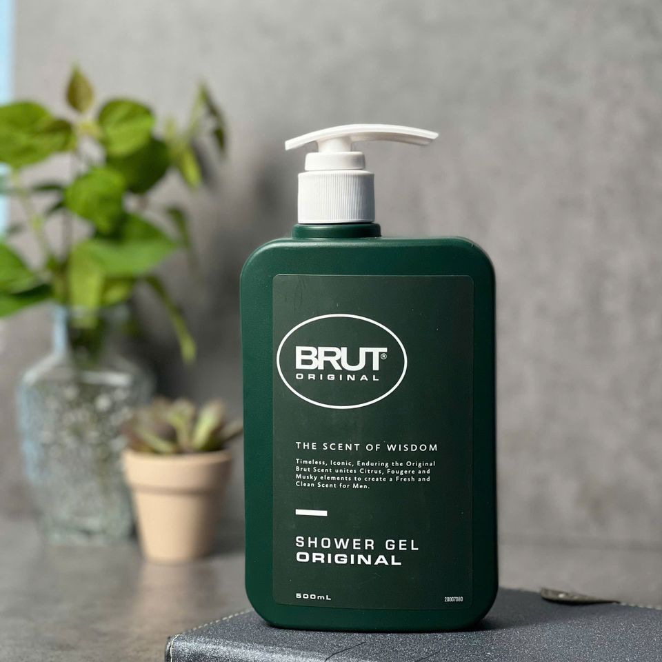 Sữa Tắm Brut Original 500ml - Gel Tắm 3 Trong 1 Hương Citrus Tươi Mát, Dưỡng Ẩm và Làm Sạch Da Nam Tính
