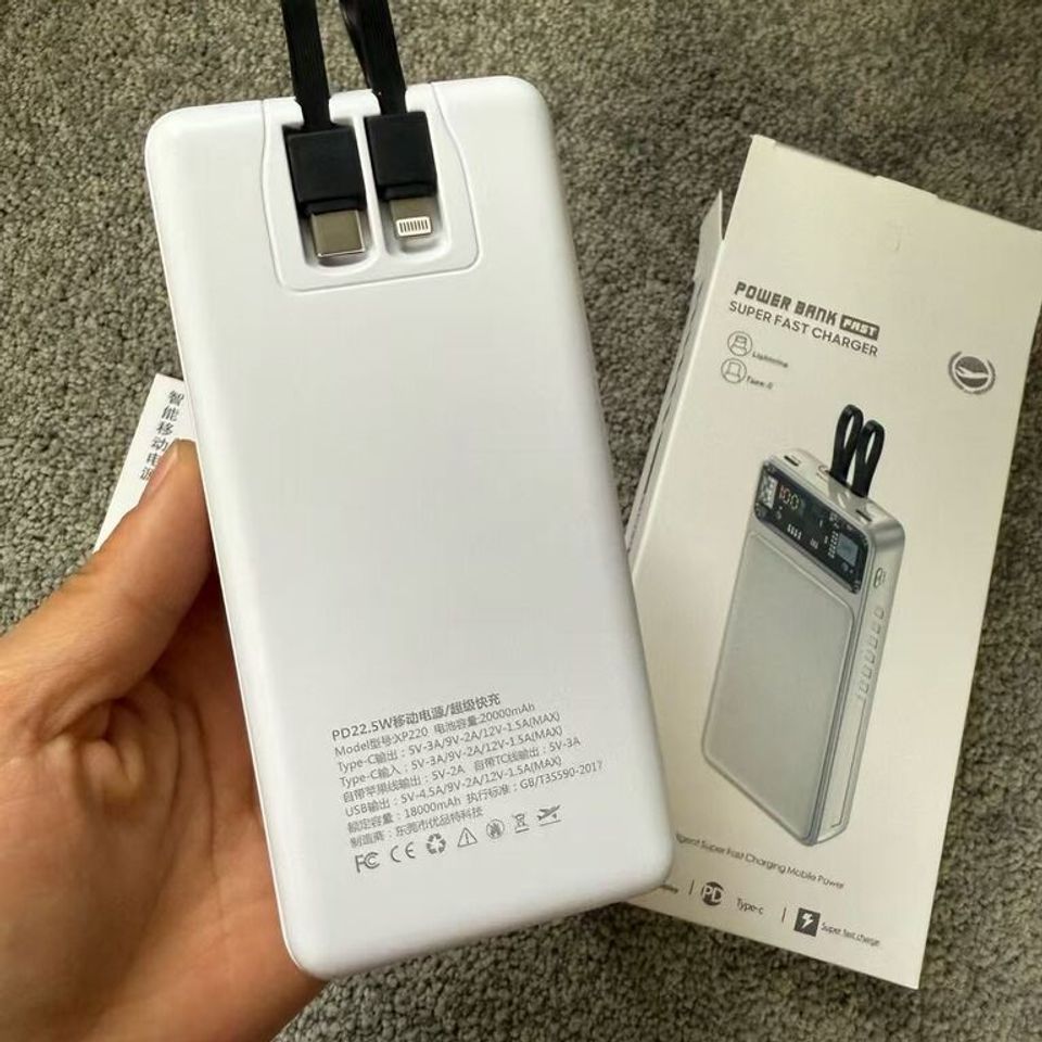 Sạc Dự Phòng POWER BANK FAST 20.000mAh - Sạc Nhanh 22.5W Có Màn Hình LED - Dung Lượng Lớn Tiện Lợi Cho Du Lịch & Công Việc