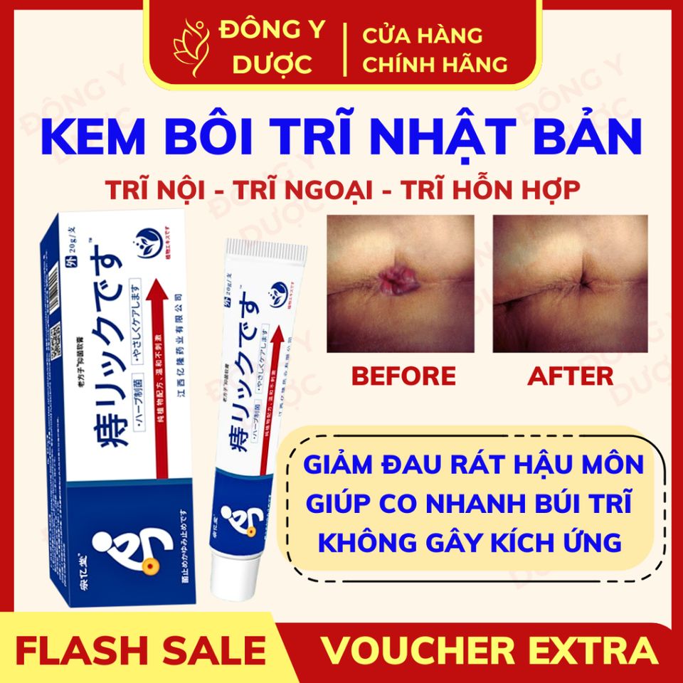Kem Bôi Giảm Đau Hậu Môn Nhật Bản - Hỗ Trợ Cải Thiện Trĩ Nội Ngoại, Làm Dịu, Mát, Co Búi Trĩ, Dạng Kem 20g
