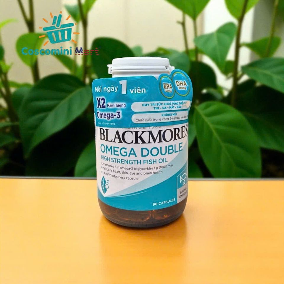 Viên Uống Omega 3 Blackmores Double High Strength - Bổ Sung Omega 3 Tốt Cho Mắt, Tim Mạch, Não Bộ - 90 Viên Nang Mềm