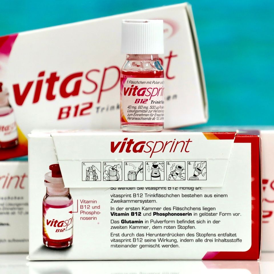 VITASPRINT B12 - Hộp 10 Lọ Vitamin B12 Nhập Khẩu Đức, Hỗ Trợ Sức Khỏe Tăng Cường Tinh Thần và Năng Lượng