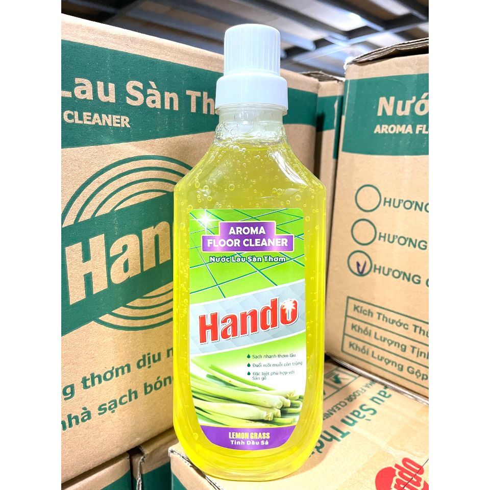 Nước Lau Sàn Đậm Đặc Siêu Sạch Hando 1L - Hương Xả Tự Nhiên An Toàn, Diệt Khuẩn, Sáng Bóng Bề Mặt Sàn