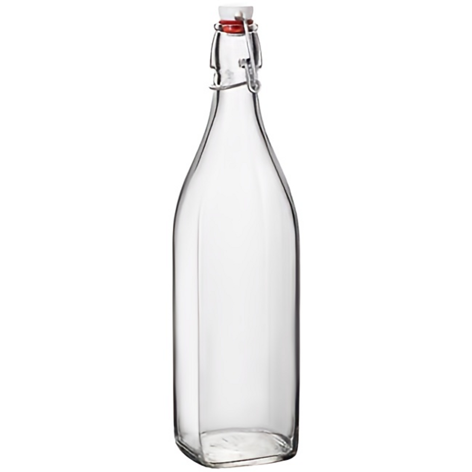 Chai Thủy Tinh Vuông Bormioli Rocco 125ml-1L – Nắp Cài Kín Hơi Cao Cấp Ý – Dụng Cụ Bảo Quản Thực Phẩm Tiện Lợi Cho Gian Bếp