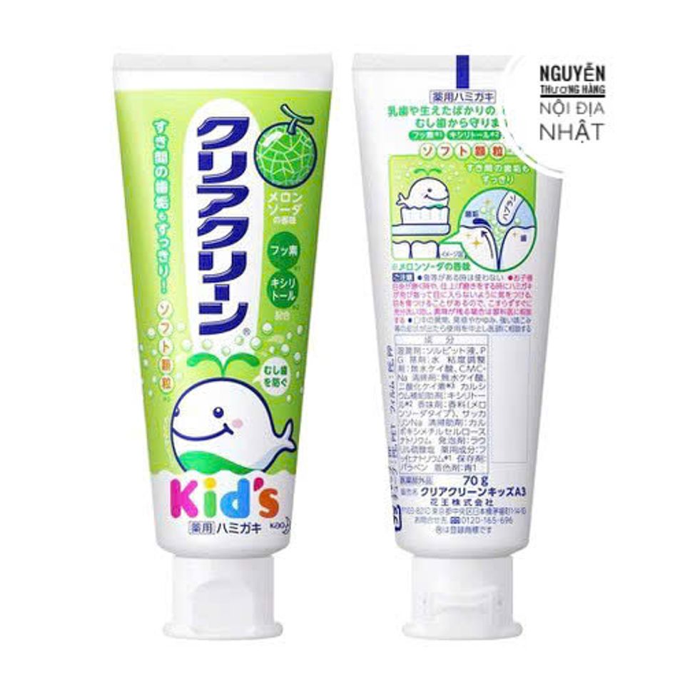 Kem Đánh Răng Trẻ Em Kao Kids 70g - Hương Vị Ngọt Ngào, Bảo Vệ Răng Miệng Tốt Nhất Cho Trẻ Từ 2 Tuổi Trở Lên