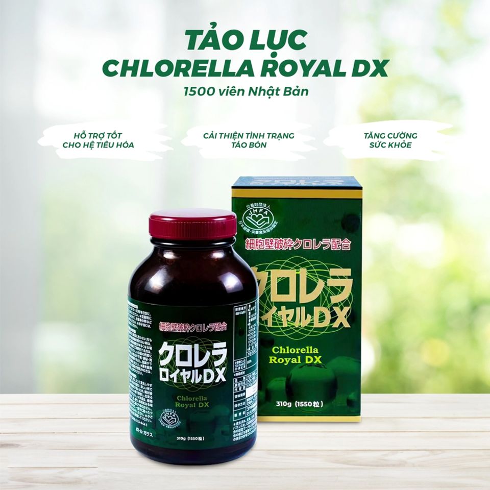 Tảo lục Chlorella Royal DX Japan 1550 viên