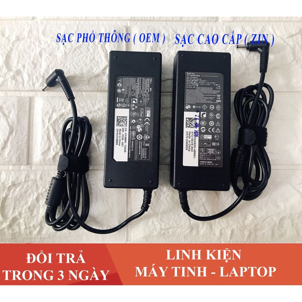 Sạc Laptop Dell Vostro 5460 5470 5480 5560 Chân Khấc 4.0mm x 1.7mm 19.5V 4.62A - Sạc Chất Lượng, Bảo Hành 12 Tháng
