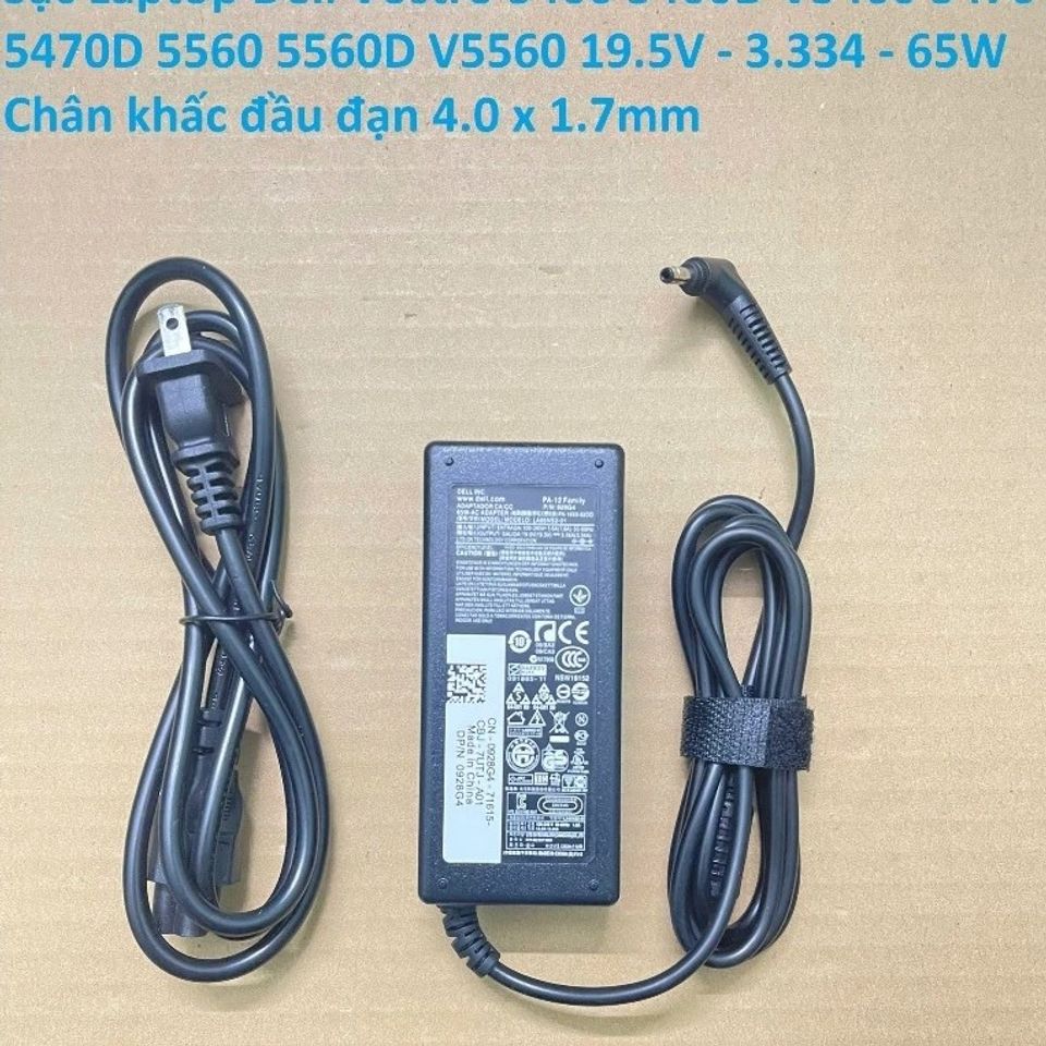 Sạc Laptop Dell Vostro 5460 5470 5480 5560 Chân Khấc 4.0mm x 1.7mm 19.5V - 4.62A - Phụ Kiện Chính Hãng Bảo Hành 12 Tháng