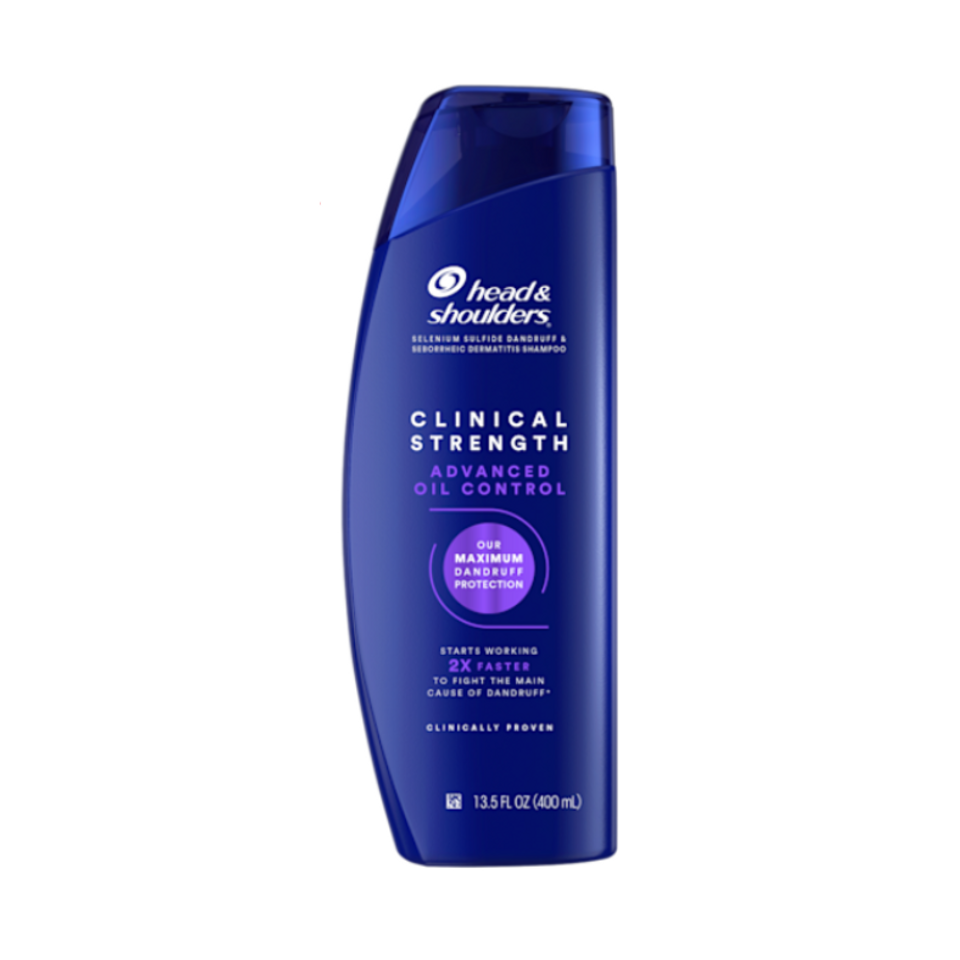 Dầu Gội Head & Shoulders Clinical Strength Tím 400ml - Giảm Gàu, Kiểm Soát Dầu, Hương Cam Chanh Tươi Mát, Dành Cho Nam Nữ