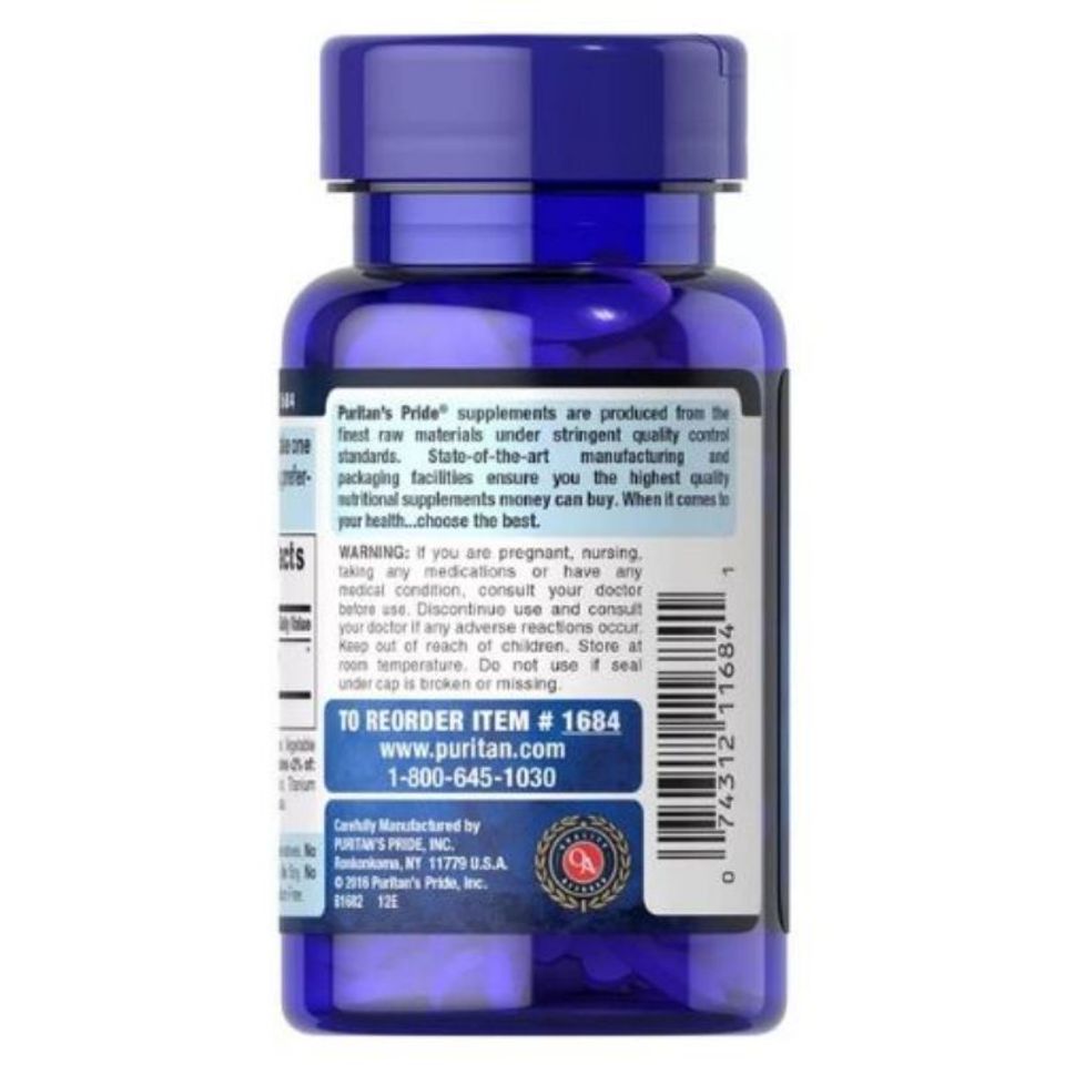 Viên Uống Giảm Cân L-Carnitine 500mg - Hỗ Trợ Giảm Mỡ, Năng Lượng Tối Ưu - 60 Viên Puritan's Pride
