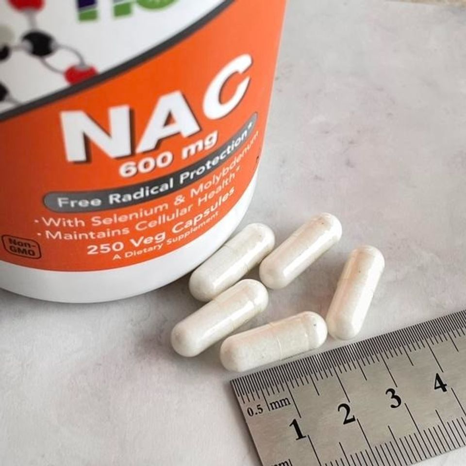 Viên uống NAC 600mg Now Foods - Thải độc, hỗ trợ gan, giảm viêm hô hấp, cải thiện sức khỏe sinh sản - 100 viên Mỹ