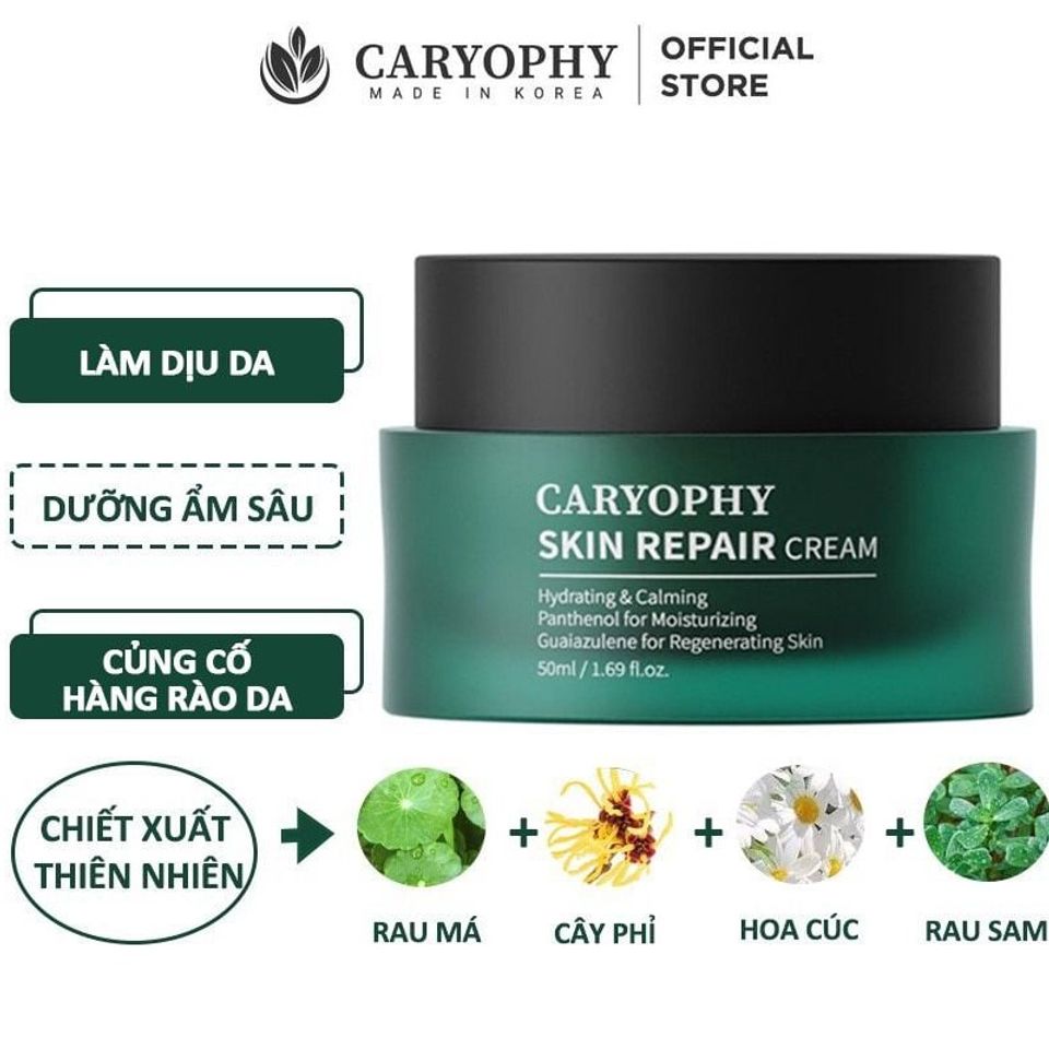 Kem Dưỡng Ẩm Phục Hồi Caryophy Skin Repair Cream 50ml - Giải Pháp Cấp Ẩm và Chăm Sóc Da Khô Hiệu Quả, Không Gây Nhờn