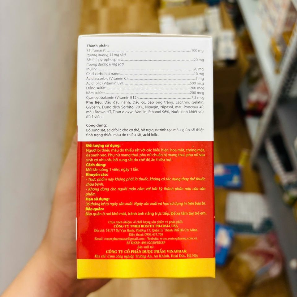 Sắt Hữu Cơ + Khoáng Chất Bổ Máu Chắc Xương FEVITT NANO 100 Viên - Hỗ Trợ Tạo Máu, Cải Thiện Tình Trạng Thiếu Máu