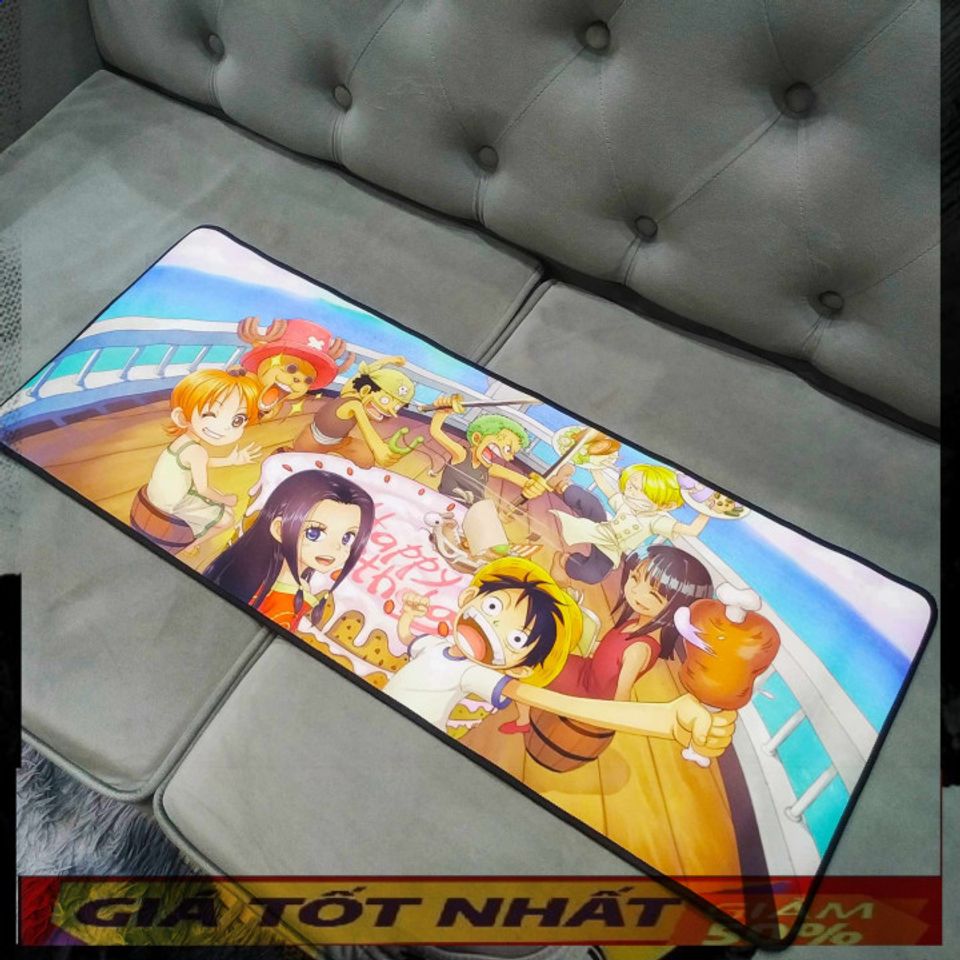 Miếng Lót Chuột Cao Su Chống Nước One Piece 39 - Pad Chuột Cỡ Lớn 80x30cm Dày 3mm, Siêu Bền và Chống Trơn Trượt