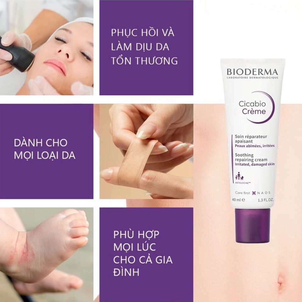 Kem Dưỡng Bioderma Cicabio Crème+ 100ml - Phục Hồi Da Tổn Thương, Làm Dịu Nhanh, Dành Cho Da Nhạy Cảm, An Toàn, Không Paraben