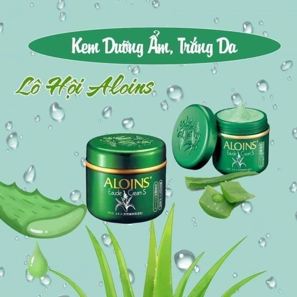 Kem Dưỡng Ẩm Aloins Eaude Cream S 185g - Chiết Xuất Lô Hội Nhật Bản, Dưỡng Da Sáng Mịn & Ngừa Khô Nứt, Phù Hợp Mọi Loại Da