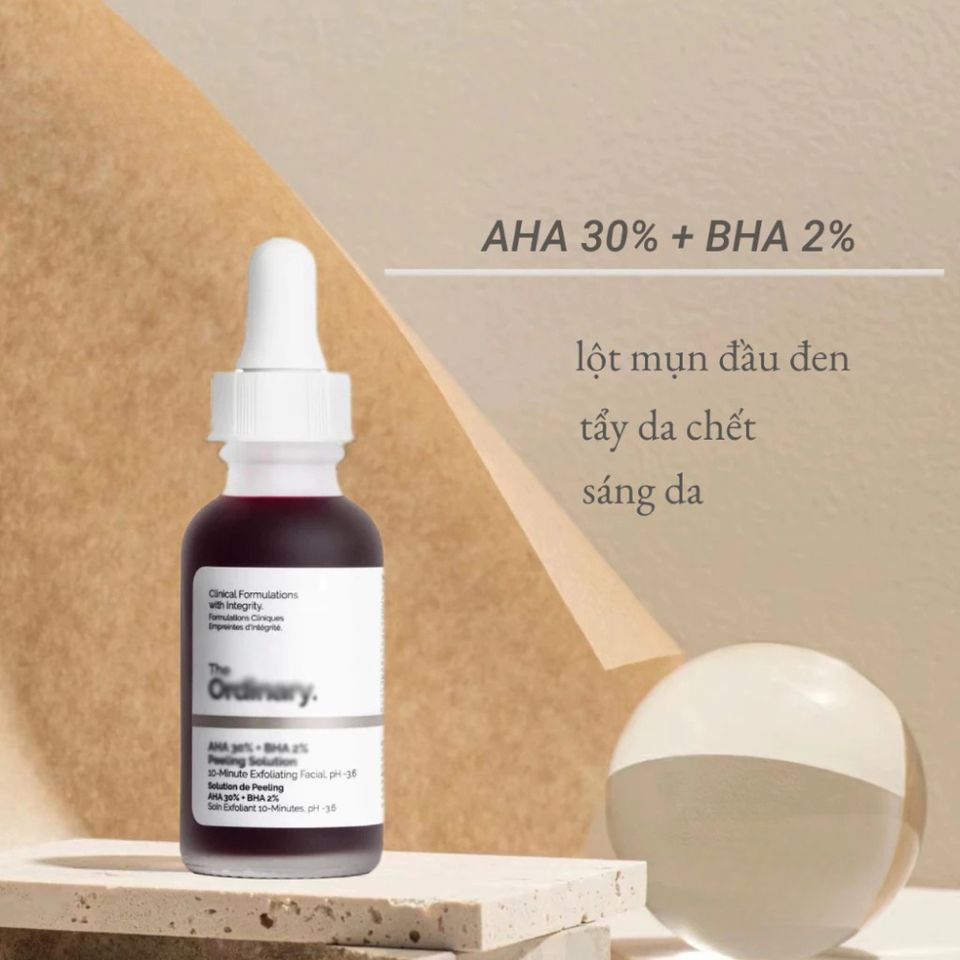 Tinh Chất Serum Tẩy Tế Bào Chết The Ordinary AHA 30% + BHA 2% 30ml - Giải Pháp Làm Sáng Da, Cải Thiện Mụn, Se Khít Lỗ Chân Lông