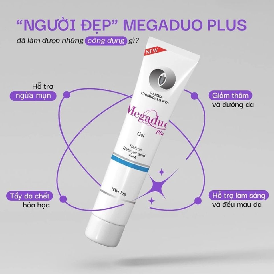 Gel Giảm Mụn Megaduo 15g - Hỗ Trợ Làm Dịu Mụn, Mờ Thâm, Ngừa Sẹo Hiệu Quả Cho Da Mụn, An Toàn Cho Phụ Nữ Mang Thai